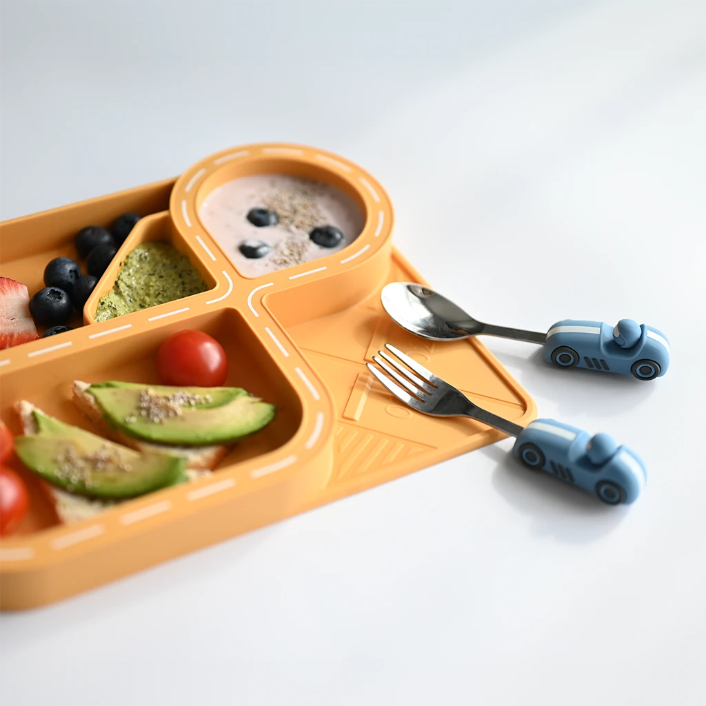 Children's Dinnerware Set - Butterscotch Racetrack