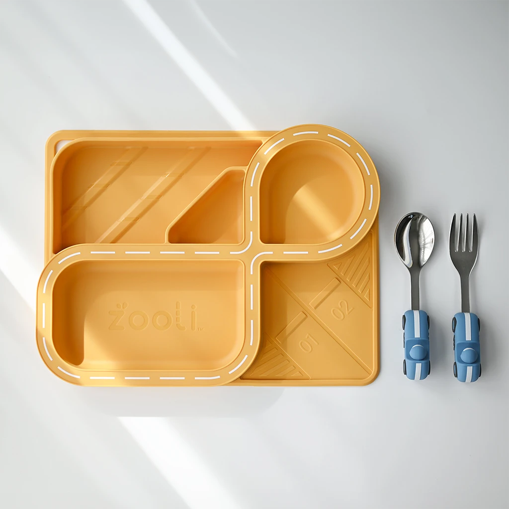 Children's Dinnerware Set - Butterscotch Racetrack
