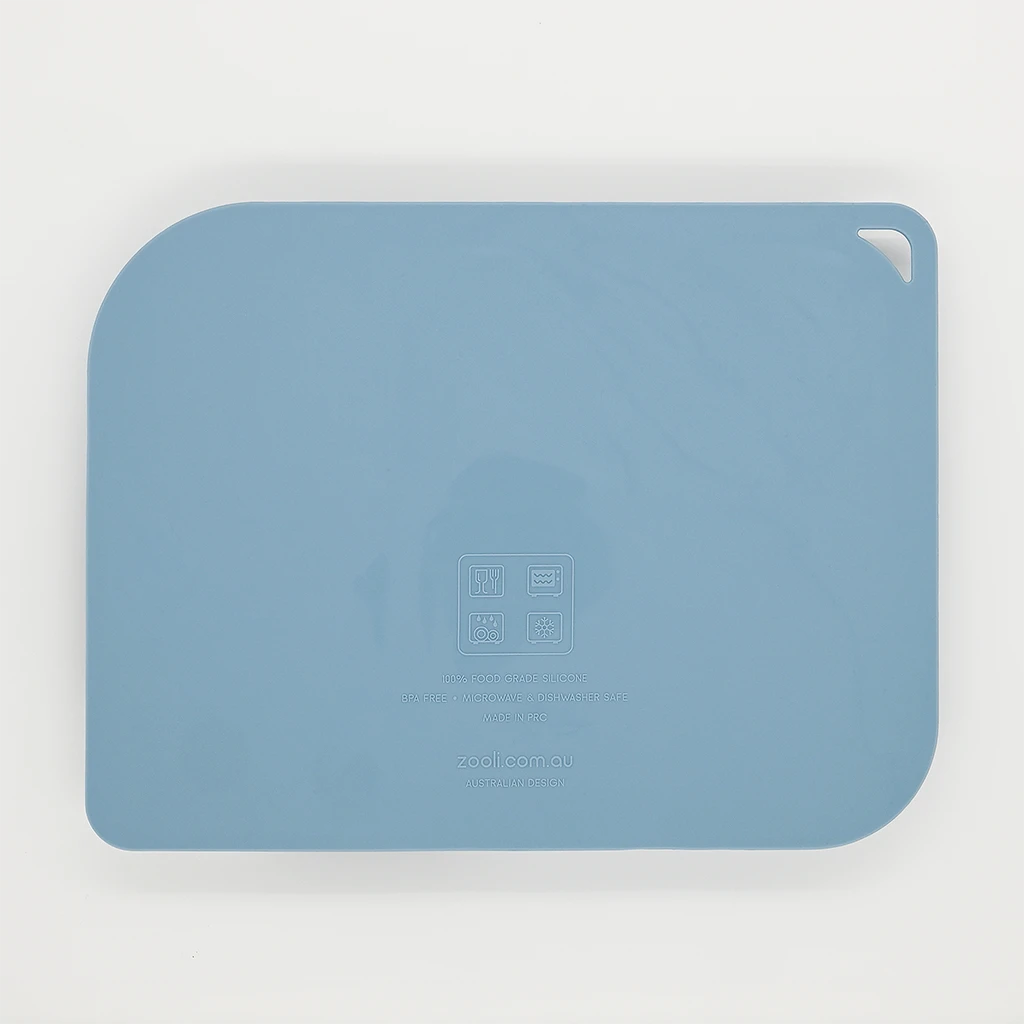 Children's Divided Plate & Placemat - Powder Blue Racetrack